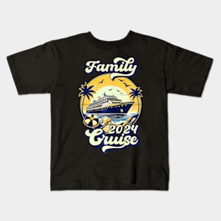 Family Cruise 2024 Making Memories Together Cruising Trip Kids T-Shirt